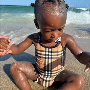 Burberry Baby Plaid Swimsuit